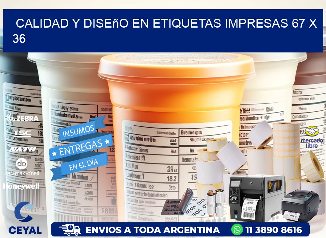 Calidad y Diseño en Etiquetas Impresas 67 x 36