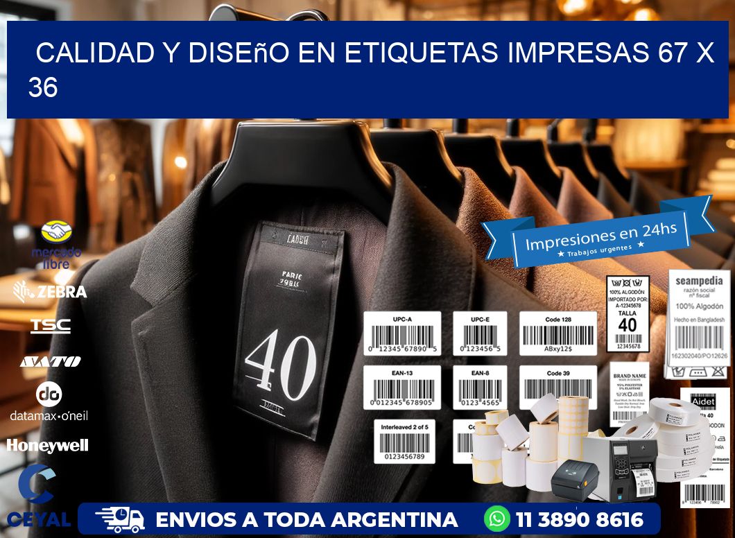 Calidad y Diseño en Etiquetas Impresas 67 x 36