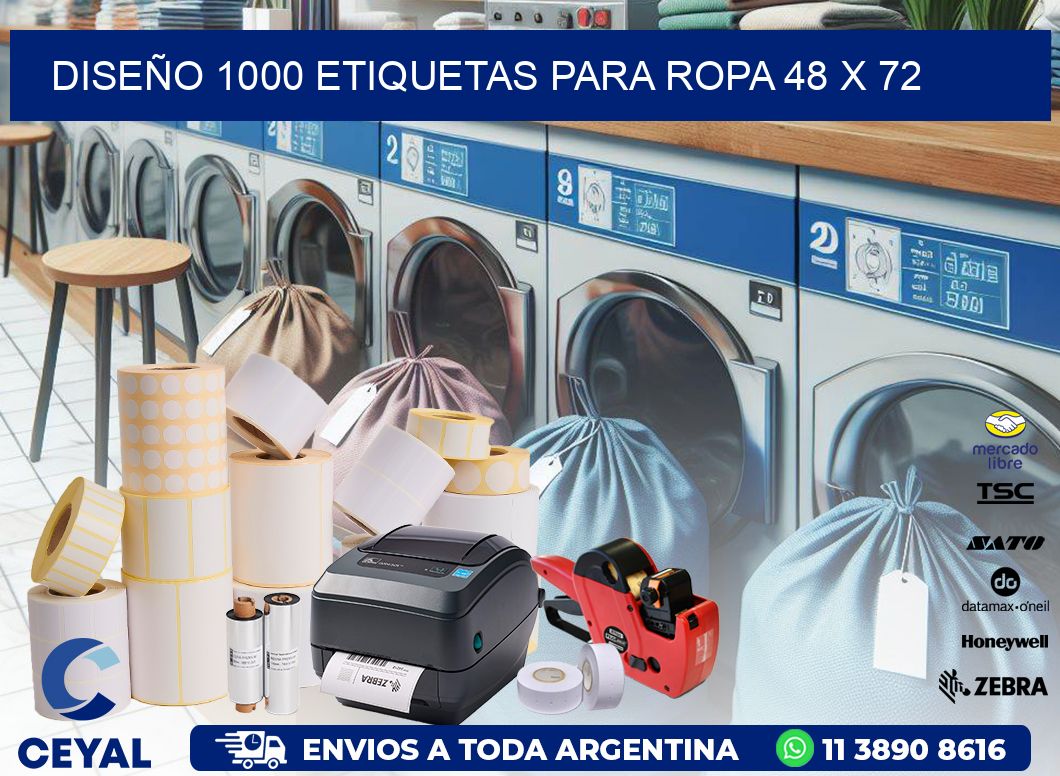 DISEÑO 1000 ETIQUETAS PARA ROPA 48 x 72