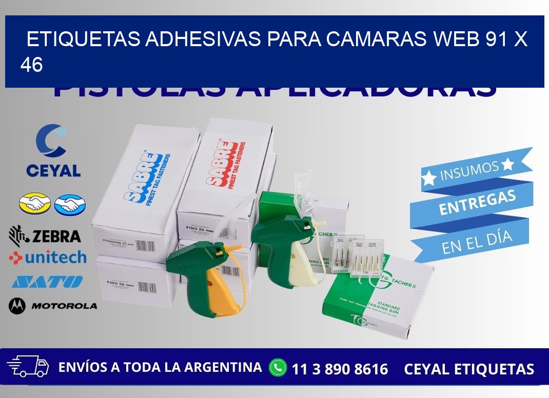 ETIQUETAS ADHESIVAS PARA CAMARAS WEB 91 x 46