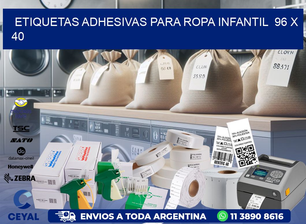 ETIQUETAS ADHESIVAS PARA ROPA INFANTIL  96 x 40