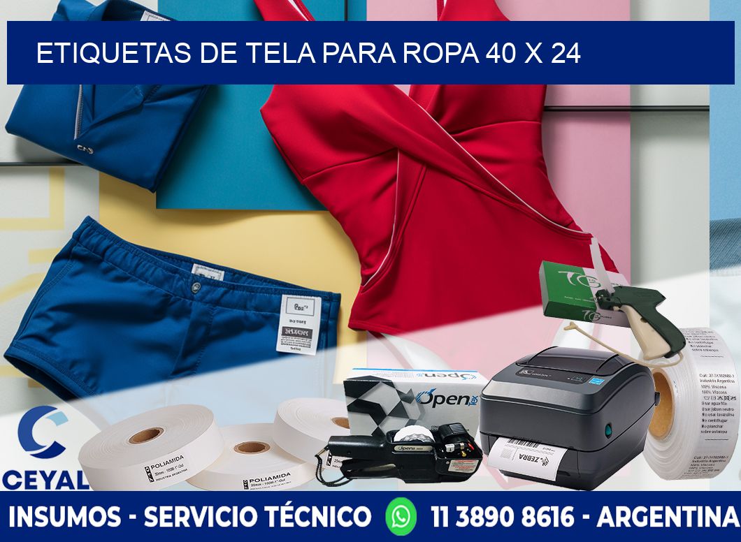 ETIQUETAS DE TELA PARA ROPA 40 x 24