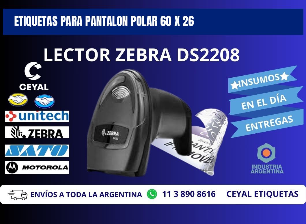 ETIQUETAS PARA PANTALON POLAR 60 x 26