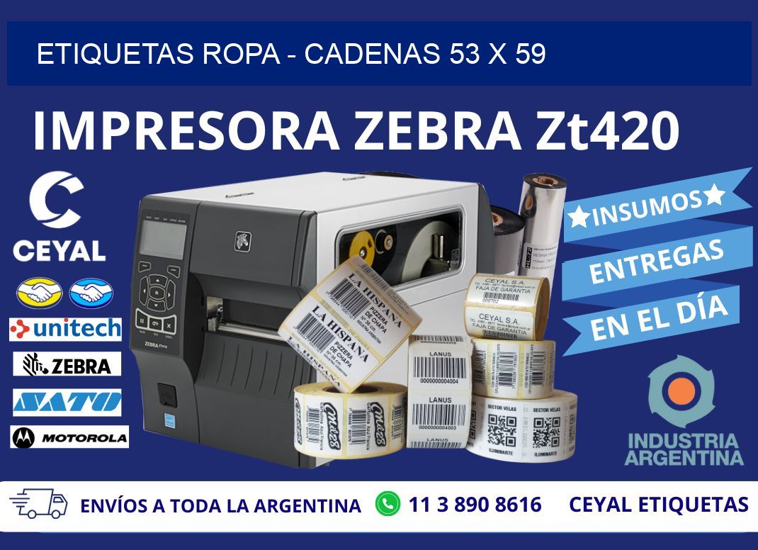 ETIQUETAS ROPA – CADENAS 53 x 59