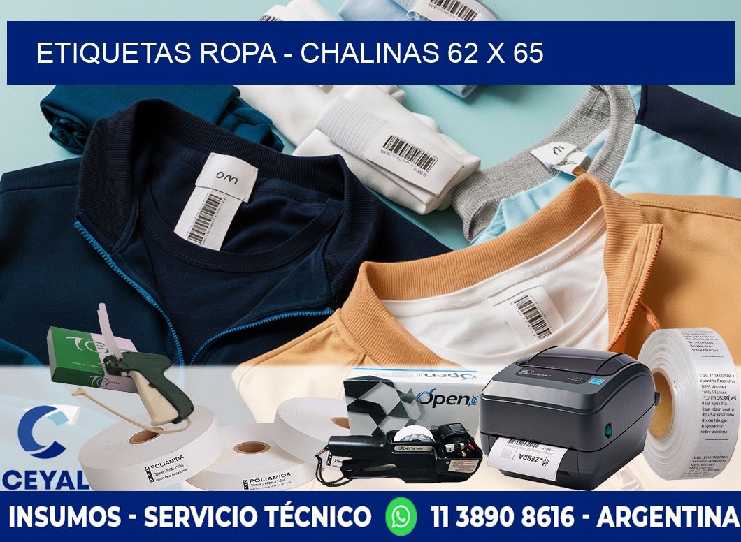 ETIQUETAS ROPA - CHALINAS 62 x 65