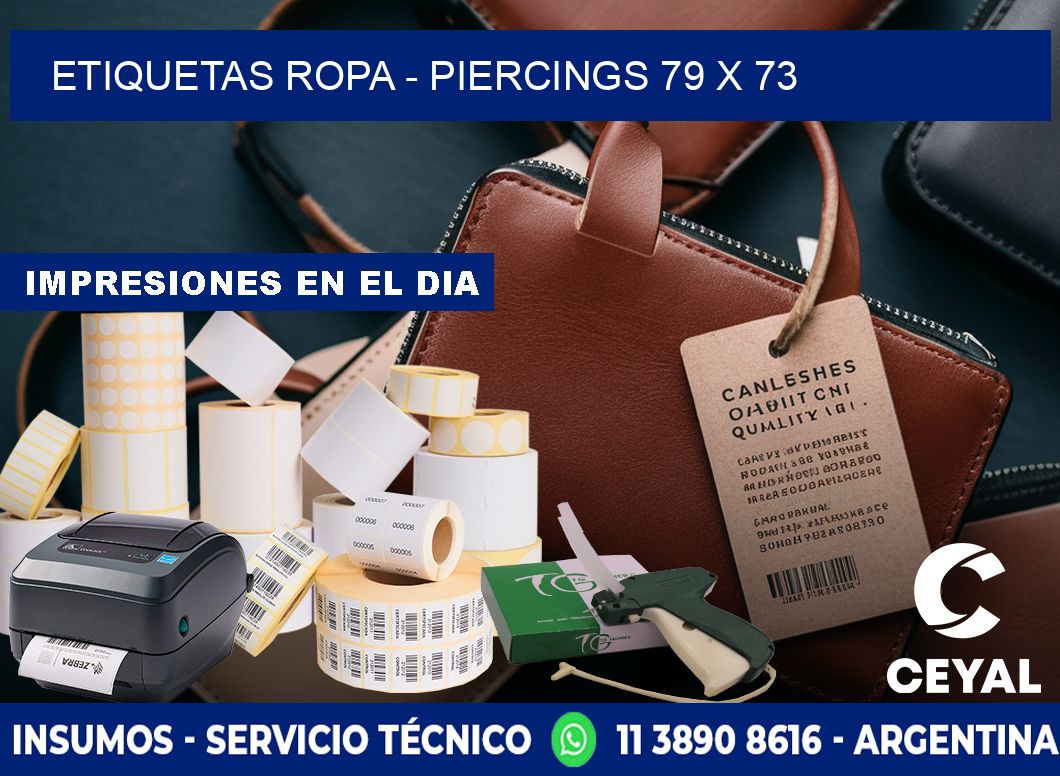 ETIQUETAS ROPA - PIERCINGS 79 x 73