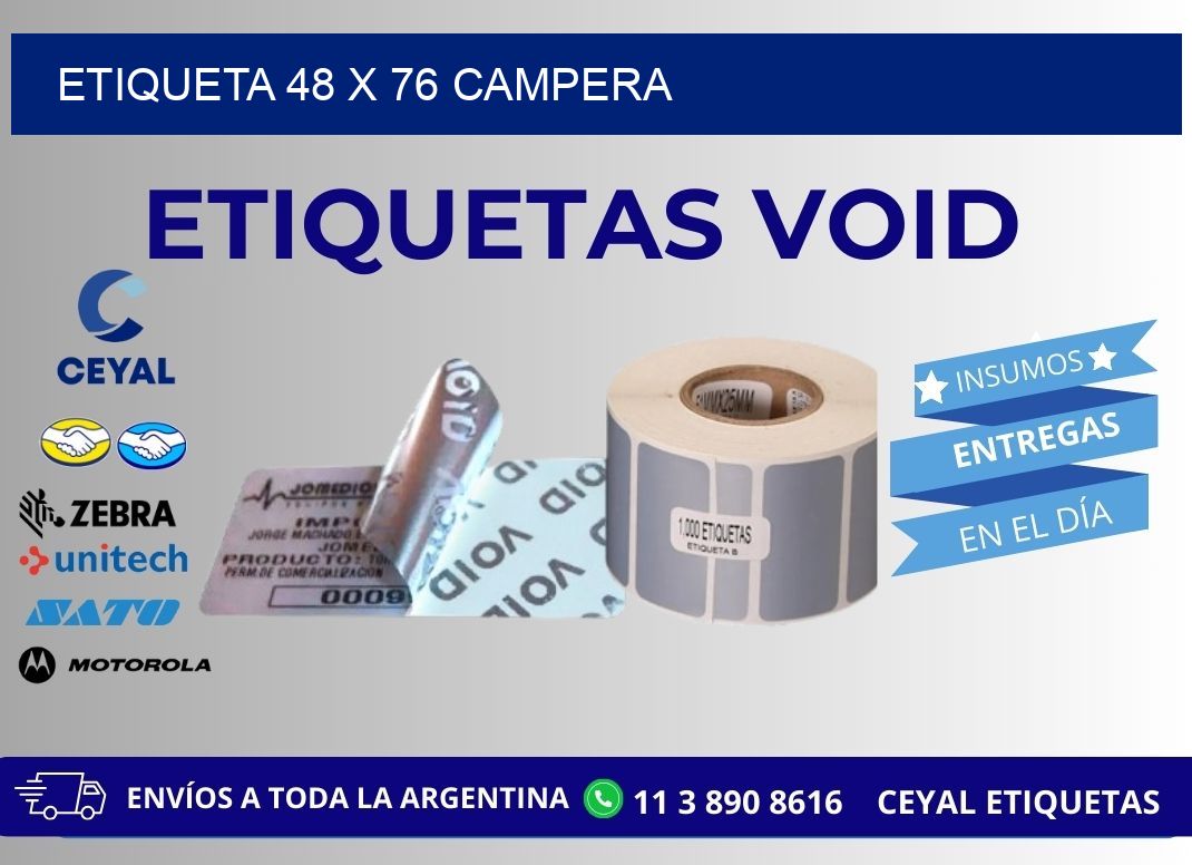 Etiqueta 48 x 76 campera