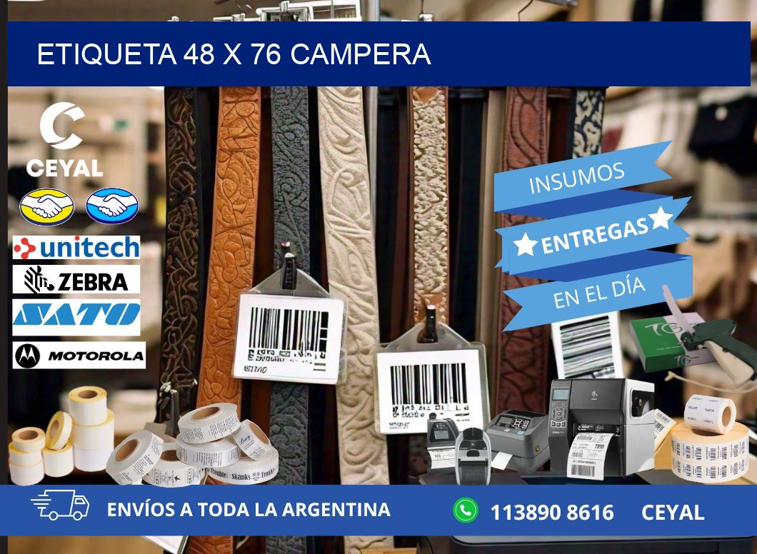 Etiqueta 48 x 76 campera