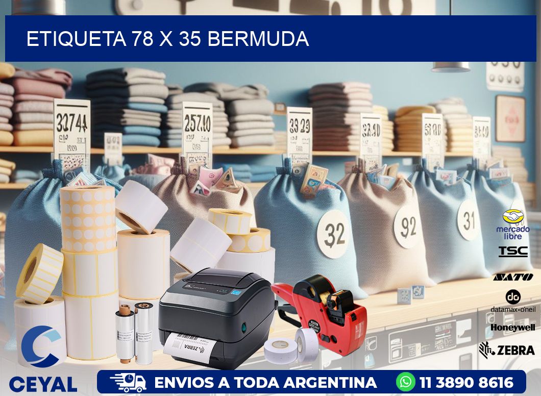 Etiqueta 78 x 35 bermuda