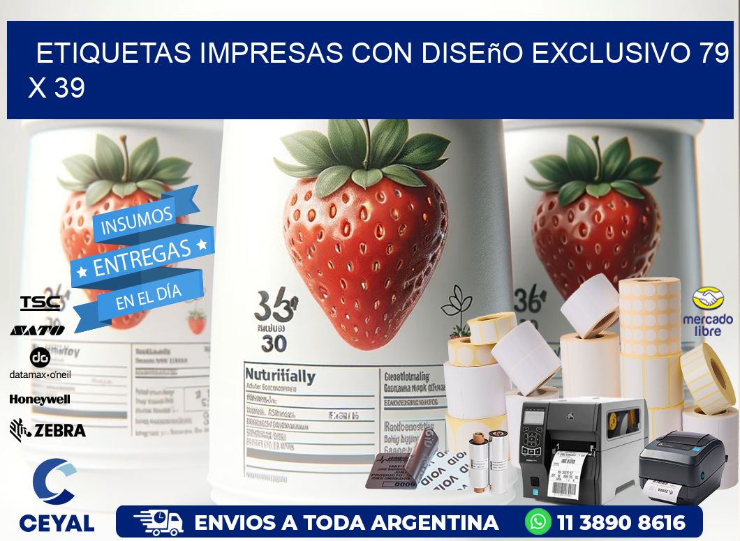 Etiquetas Impresas con Diseño Exclusivo 79 x 39