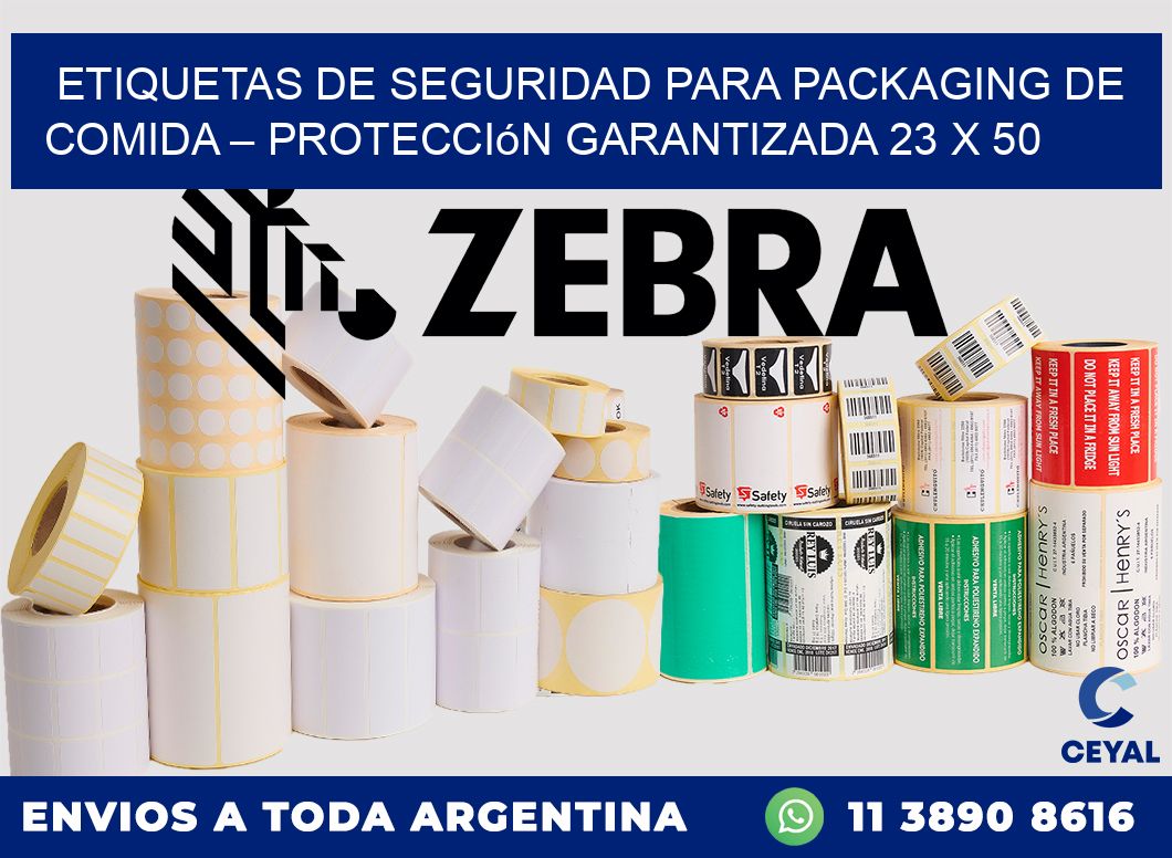 Etiquetas de seguridad para packaging de comida – Protección garantizada 23 x 50