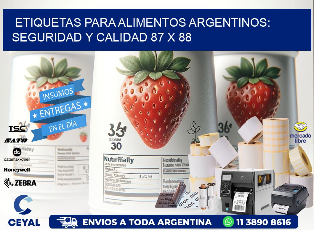 Etiquetas para Alimentos Argentinos: Seguridad y Calidad 87 x 88