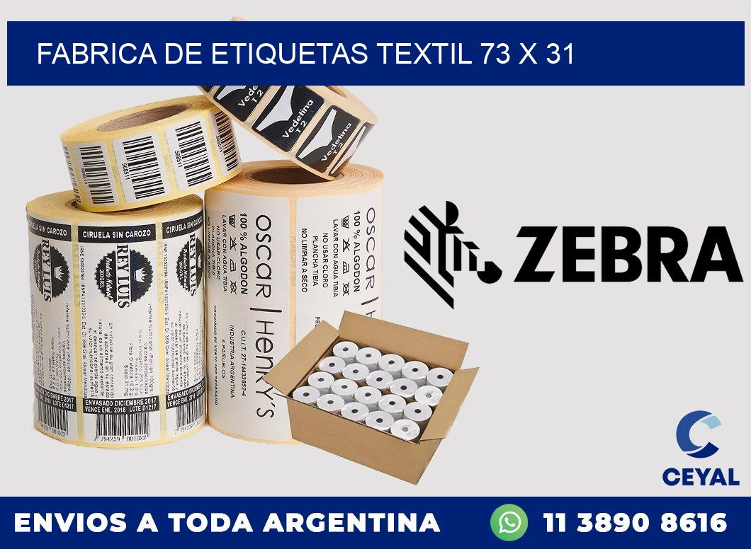 FABRICA DE ETIQUETAS TEXTIL 73 x 31