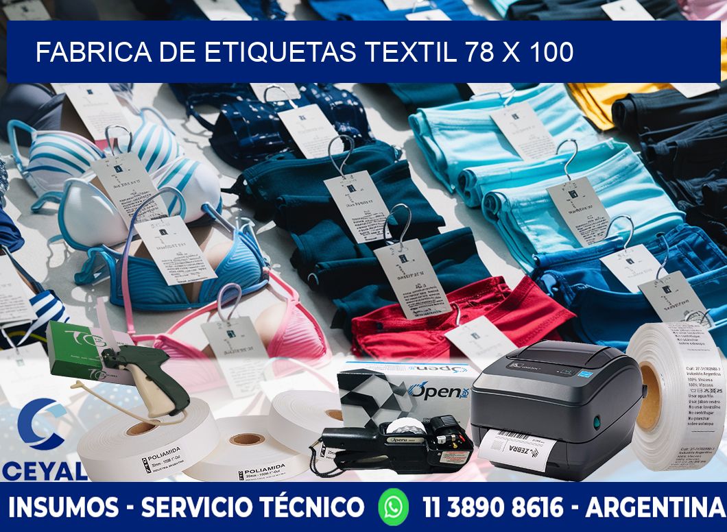 FABRICA DE ETIQUETAS TEXTIL 78 x 100