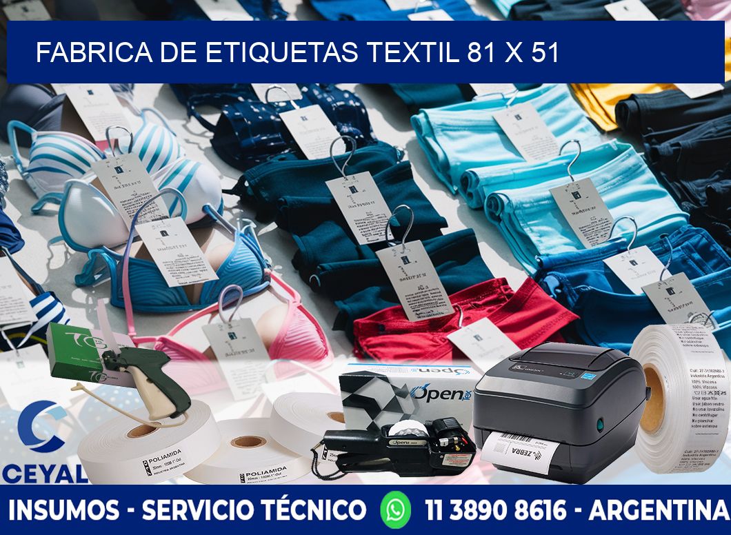 FABRICA DE ETIQUETAS TEXTIL 81 x 51