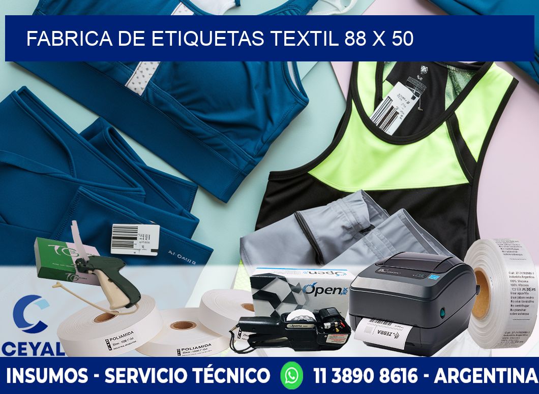 FABRICA DE ETIQUETAS TEXTIL 88 x 50