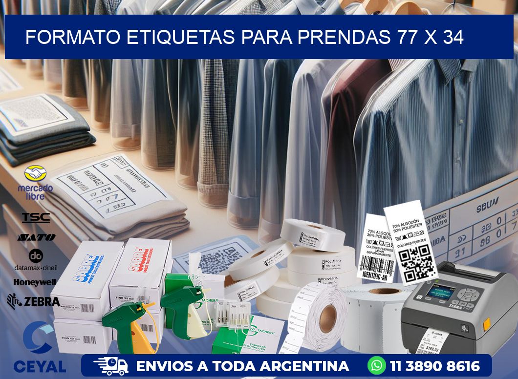 FORMATO ETIQUETAS PARA PRENDAS 77 x 34