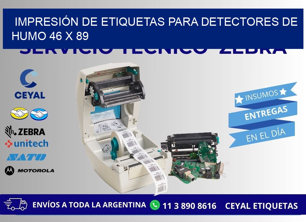 IMPRESIÓN DE ETIQUETAS PARA DETECTORES DE HUMO 46 x 89