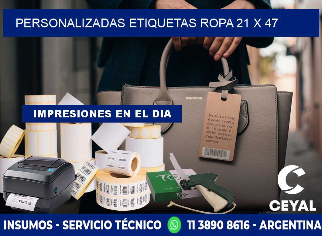 PERSONALIZADAS ETIQUETAS ROPA 21 x 47