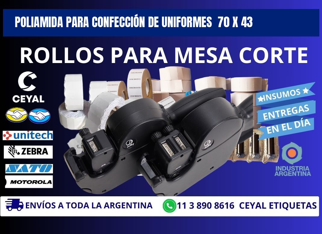 POLIAMIDA PARA CONFECCIÓN DE UNIFORMES  70 x 43