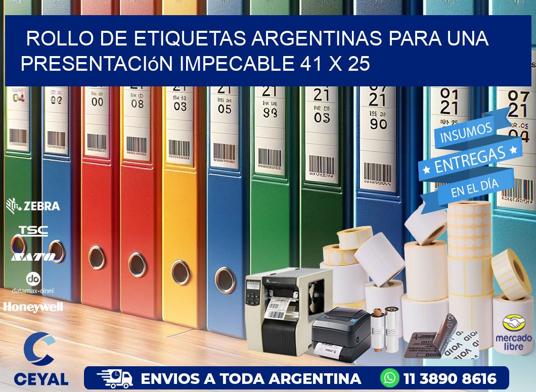 Rollo de Etiquetas Argentinas para una Presentación Impecable 41 x 25