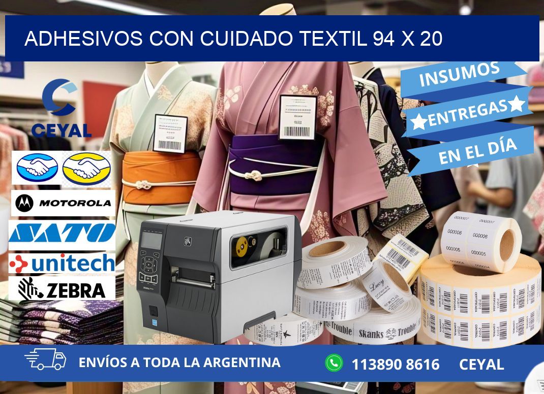 ADHESIVOS CON CUIDADO TEXTIL 94 x 20