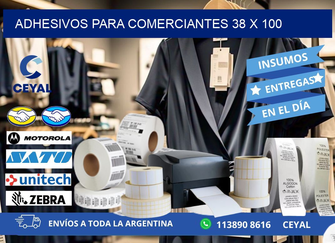 ADHESIVOS PARA COMERCIANTES 38 x 100