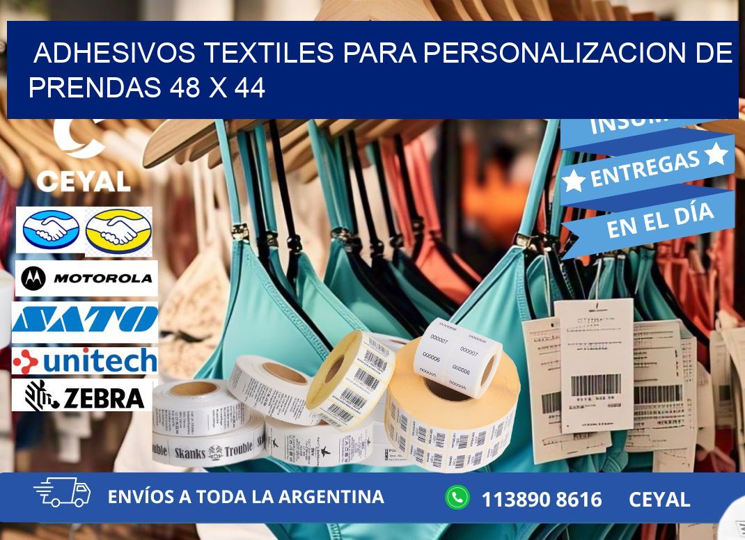 ADHESIVOS TEXTILES PARA PERSONALIZACION DE PRENDAS 48 x 44