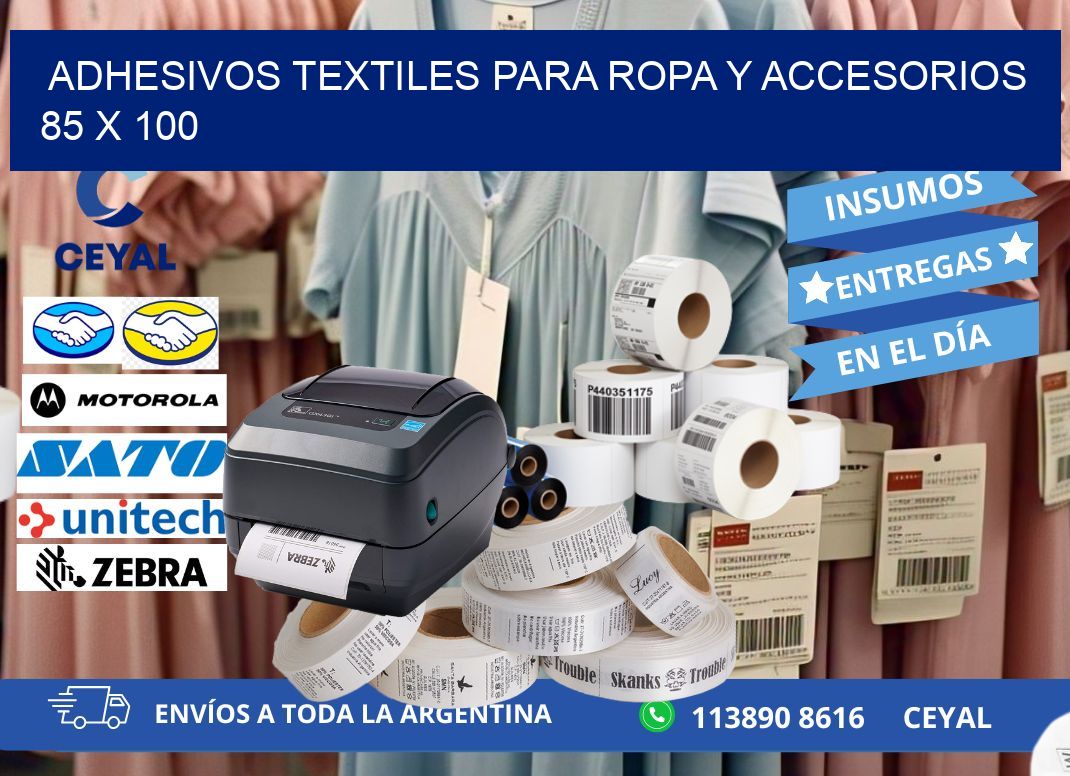 ADHESIVOS TEXTILES PARA ROPA Y ACCESORIOS 85 x 100