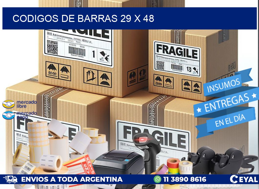 CODIGOS DE BARRAS 29 x 48