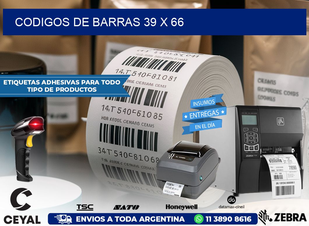 CODIGOS DE BARRAS 39 x 66