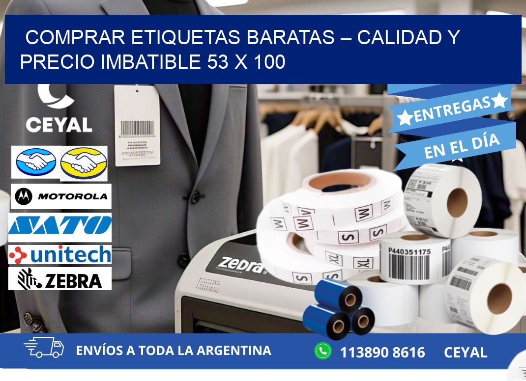 COMPRAR ETIQUETAS BARATAS – CALIDAD Y PRECIO IMBATIBLE 53 x 100