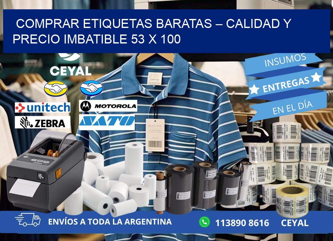 COMPRAR ETIQUETAS BARATAS – CALIDAD Y PRECIO IMBATIBLE 53 x 100