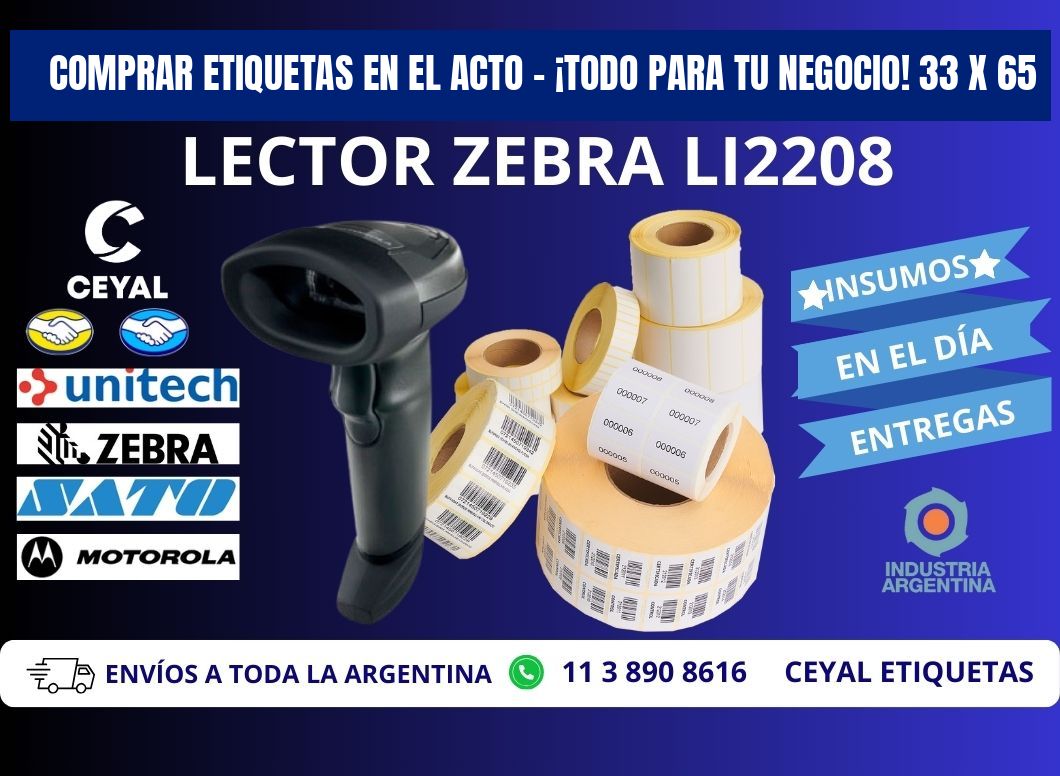 COMPRAR ETIQUETAS EN EL ACTO – ¡TODO PARA TU NEGOCIO! 33 x 65
