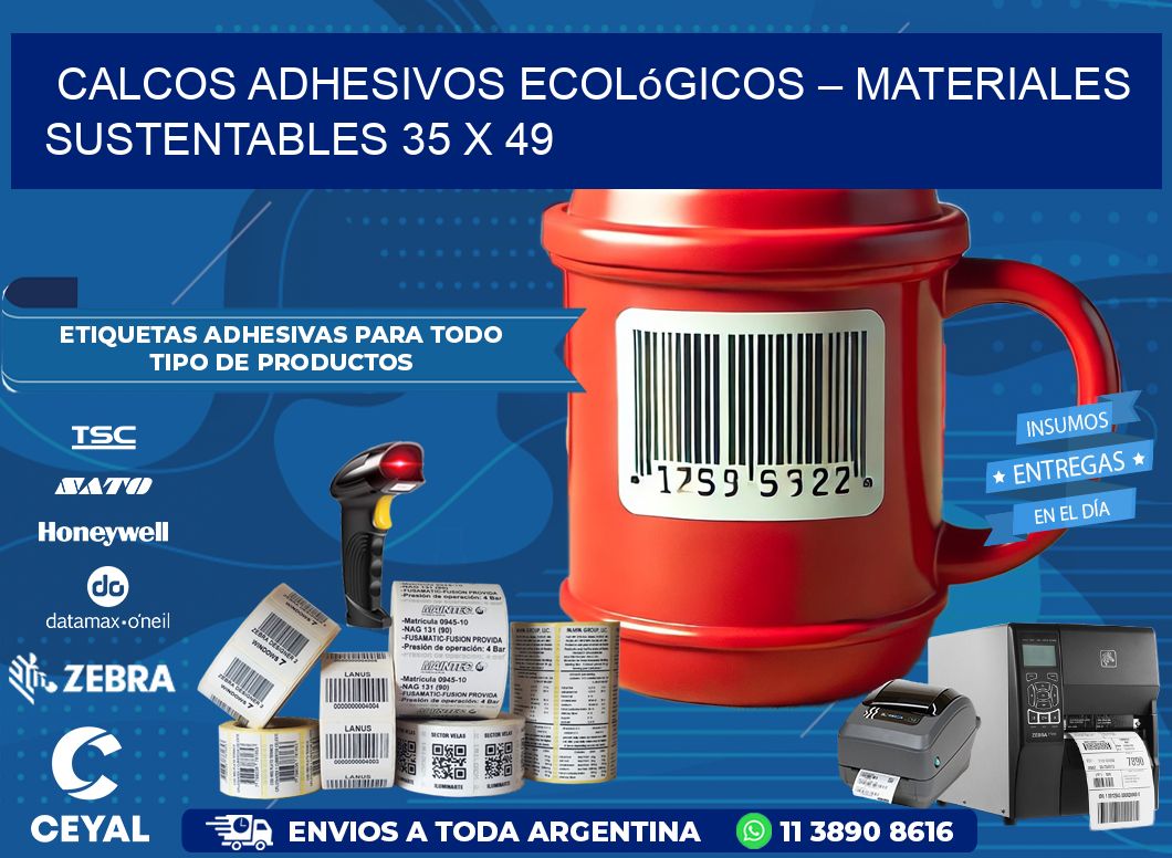 Calcos Adhesivos Ecológicos – Materiales Sustentables 35 x 49