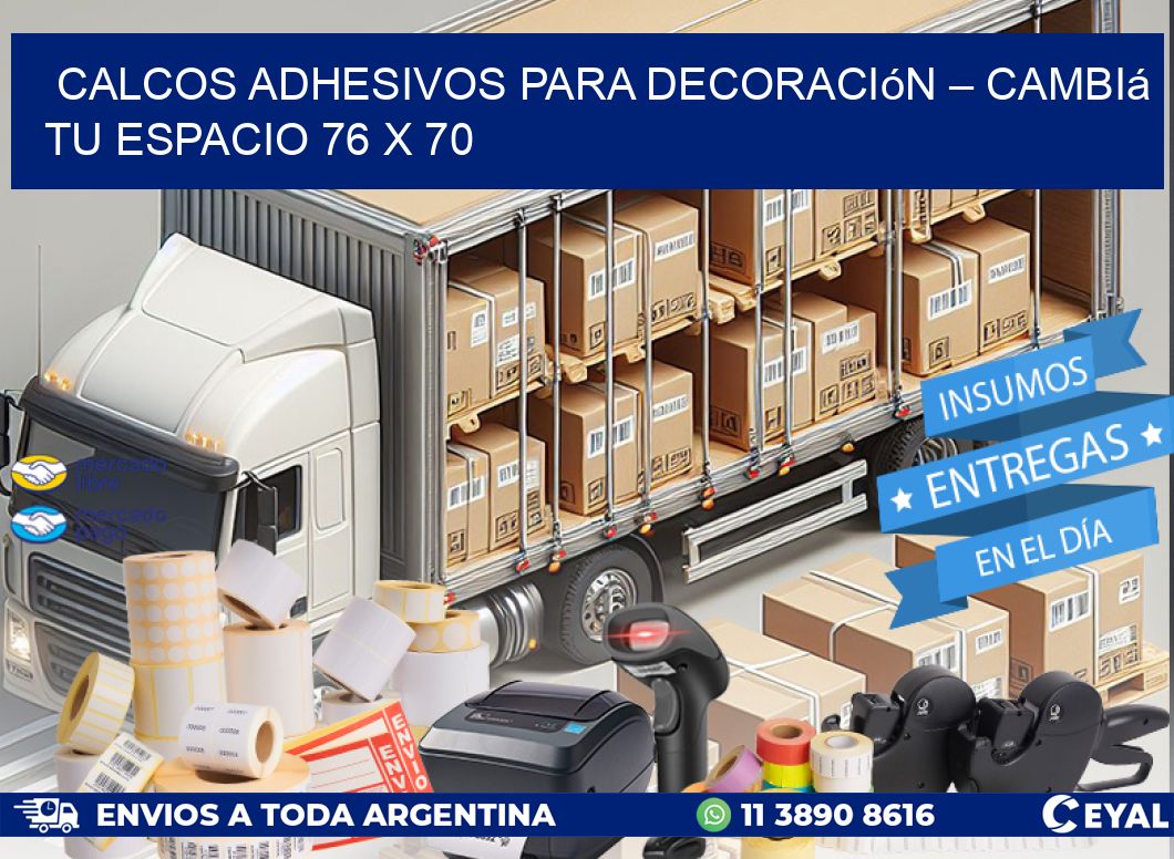 Calcos Adhesivos para Decoración – Cambiá Tu Espacio 76 x 70
