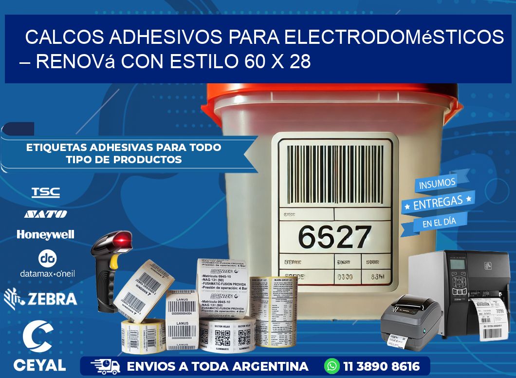 Calcos Adhesivos para Electrodomésticos – Renová con Estilo 60 x 28