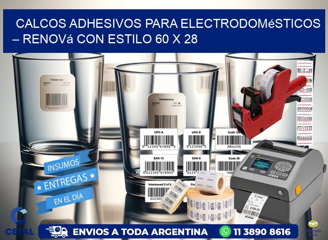 Calcos Adhesivos para Electrodomésticos – Renová con Estilo 60 x 28
