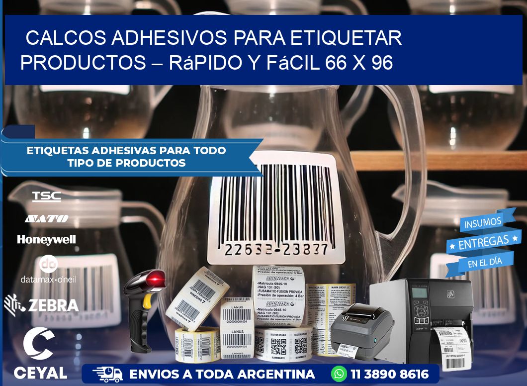Calcos Adhesivos para Etiquetar Productos – Rápido y Fácil 66 x 96