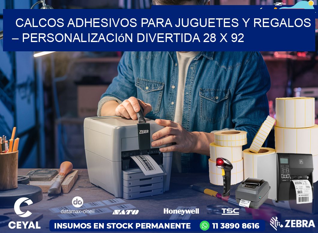 Calcos Adhesivos para Juguetes y Regalos – Personalización Divertida 28 x 92