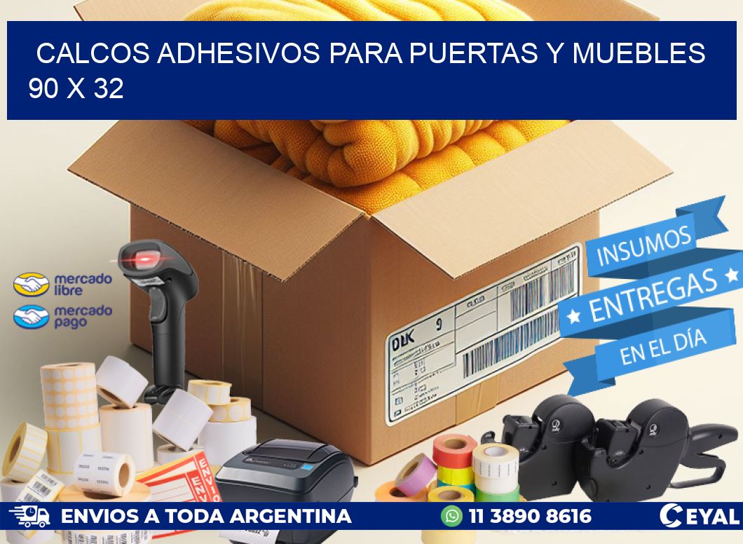 Calcos Adhesivos para Puertas y Muebles  90 x 32