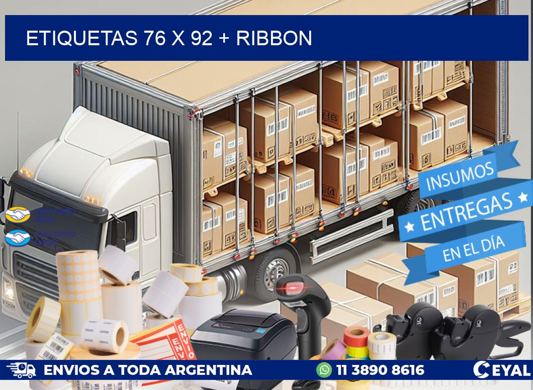 ETIQUETAS 76 x 92 + RIBBON