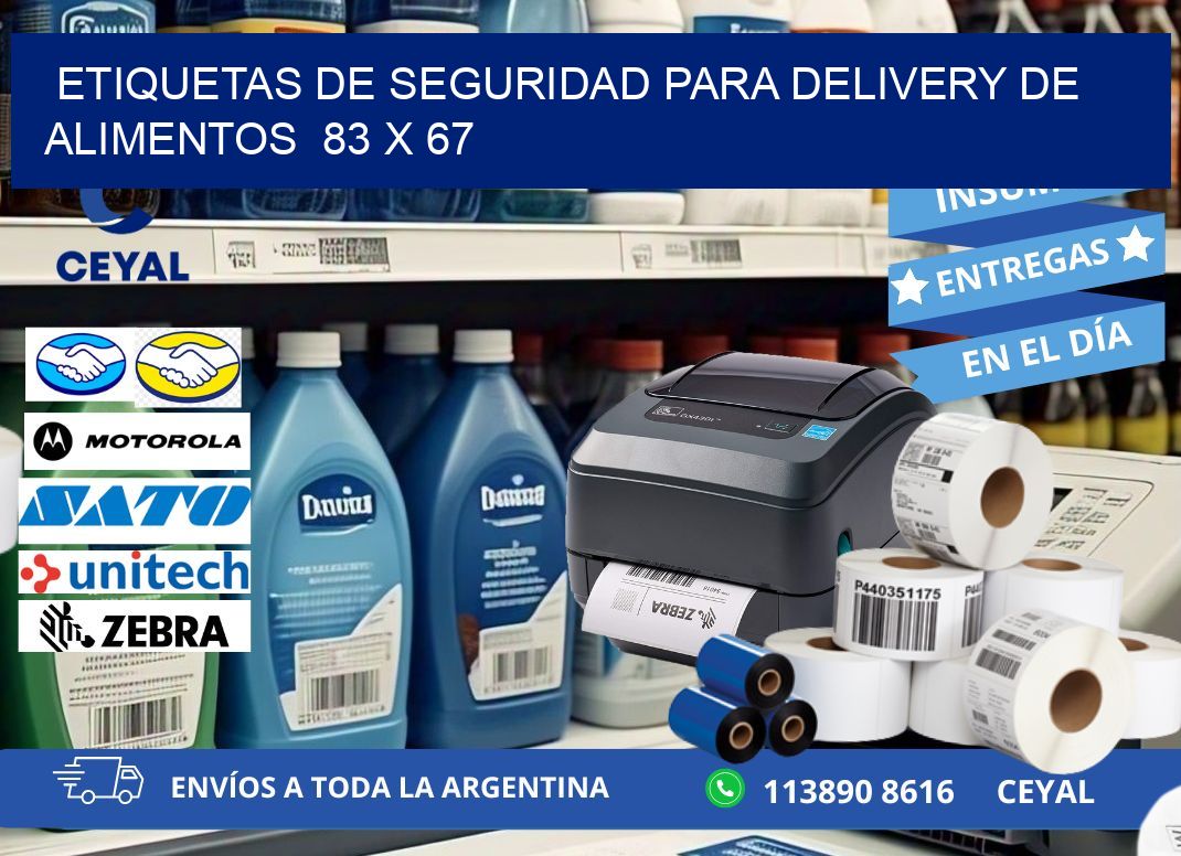ETIQUETAS DE SEGURIDAD PARA DELIVERY DE ALIMENTOS 83 x 67