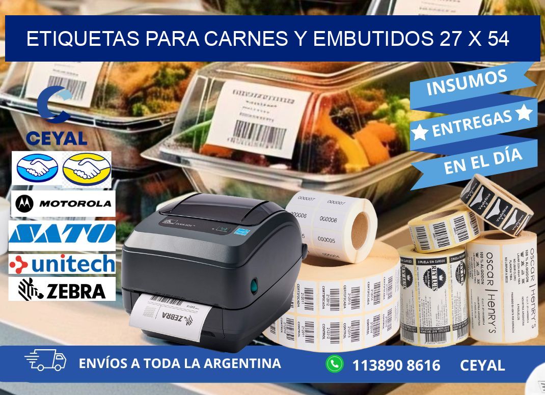 ETIQUETAS PARA CARNES Y EMBUTIDOS 27 x 54