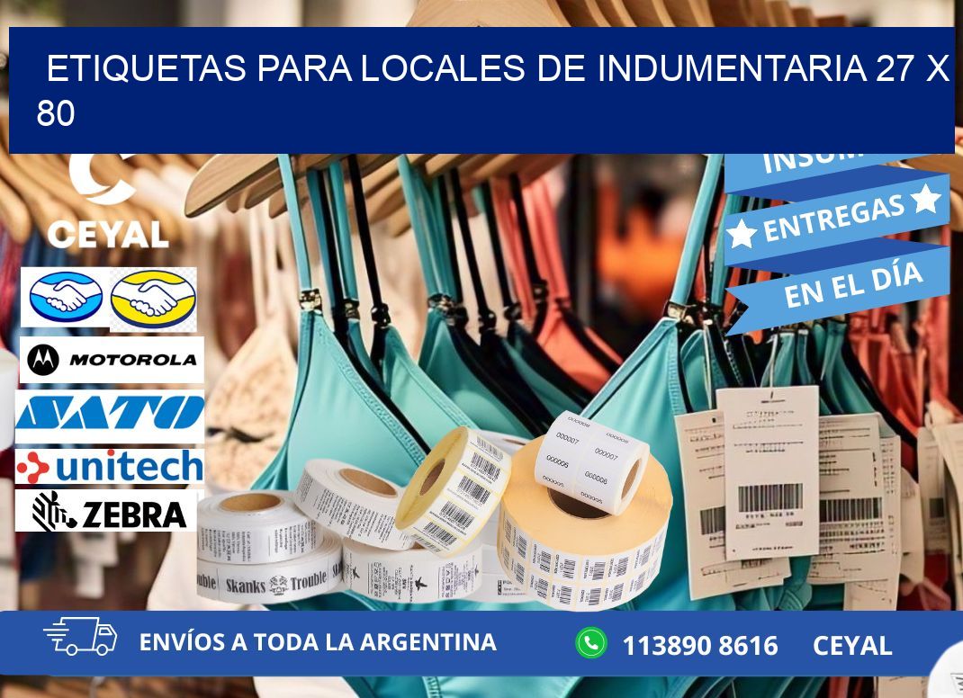 ETIQUETAS PARA LOCALES DE INDUMENTARIA 27 x 80