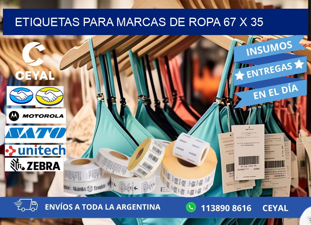 ETIQUETAS PARA MARCAS DE ROPA 67 x 35