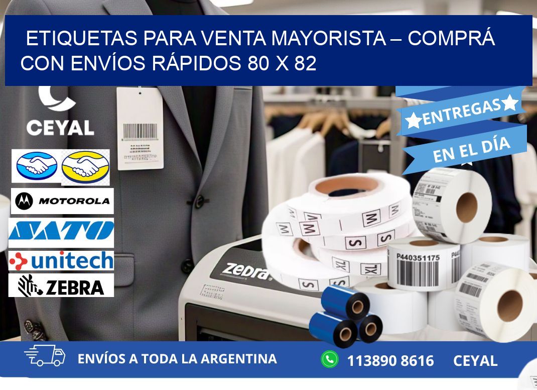 ETIQUETAS PARA VENTA MAYORISTA – COMPRÁ CON ENVÍOS RÁPIDOS 80 x 82
