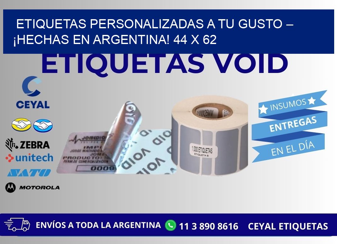 ETIQUETAS PERSONALIZADAS A TU GUSTO – ¡HECHAS EN ARGENTINA! 44 x 62
