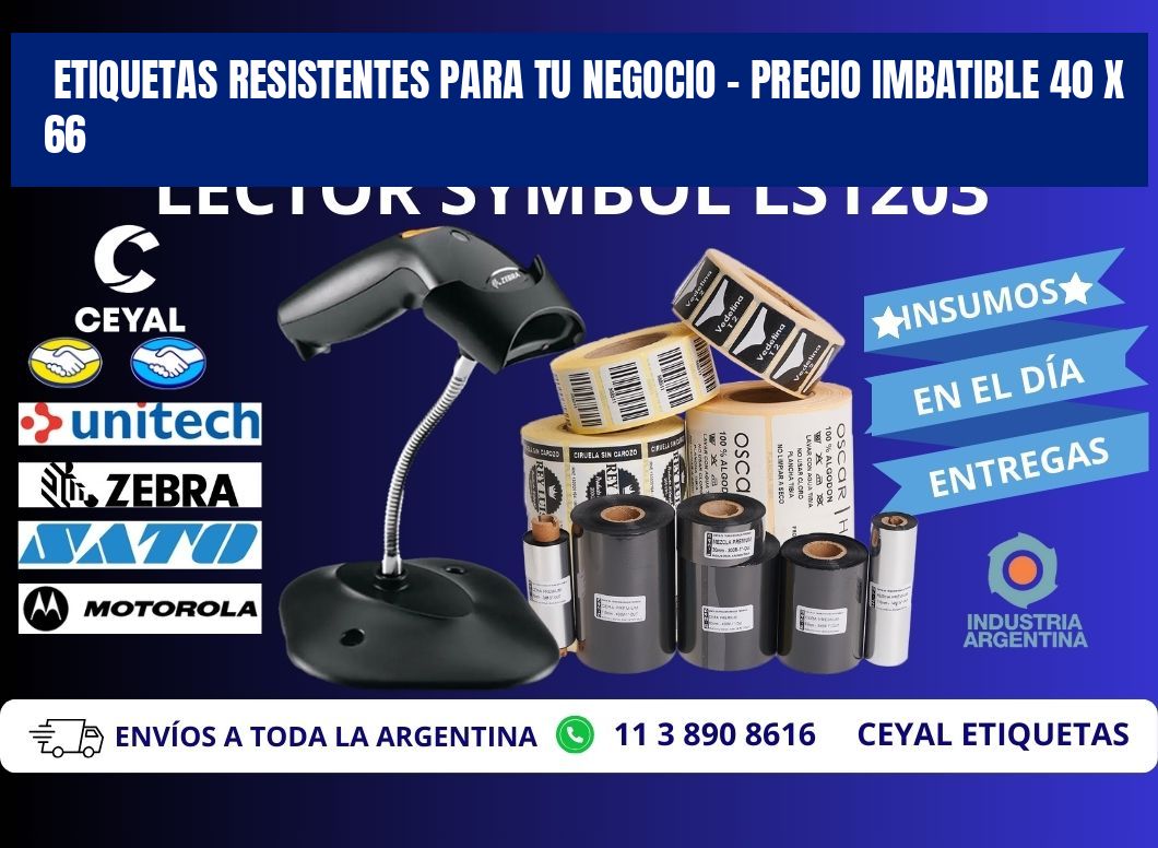 ETIQUETAS RESISTENTES PARA TU NEGOCIO – PRECIO IMBATIBLE 40 x 66