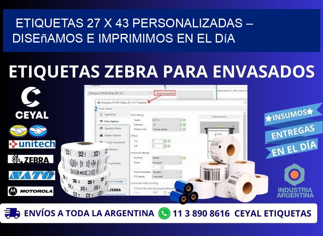 Etiquetas 27 x 43 Personalizadas – Diseñamos e Imprimimos en el Día
